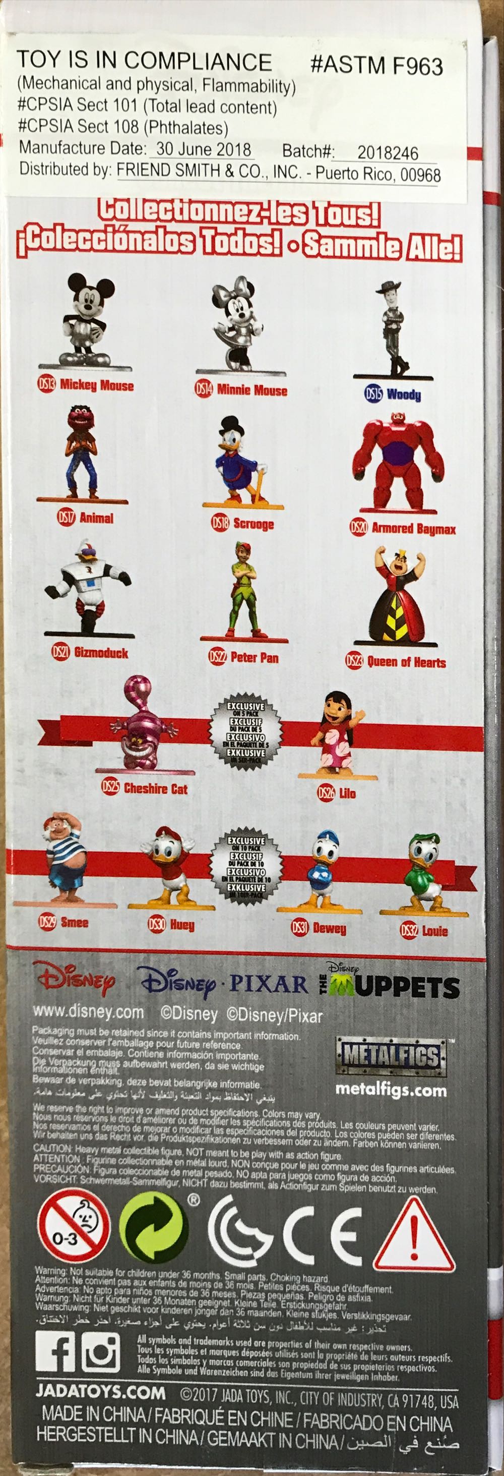 Disney Metal Figurines (Scrooge Queen Of Hearts Gizmoduck Cheshire Cat Lilo) - Jada (Nano Metalfigs) action figure collectible [Barcode 801310844236] - Main Image 2
