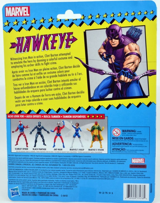 Hawkeye - Hasbro Marvel (Marvel Retro 6 Inch Collection) action figure collectible - Main Image 4