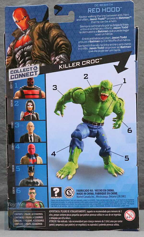 DC Comics Multiverse, Killer Croc Wave: Red Hood (DC Rebirth) - Mattel (DC Comics - Super Heroes) action figure collectible - Main Image 4