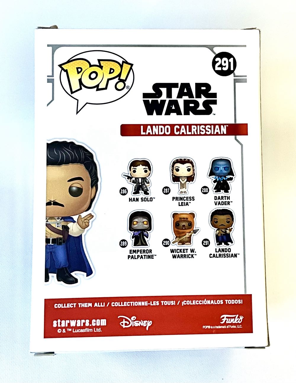 #291 Lando Calrissian  (Funko Pop!) action figure collectible [Barcode 889698375924] - Main Image 2