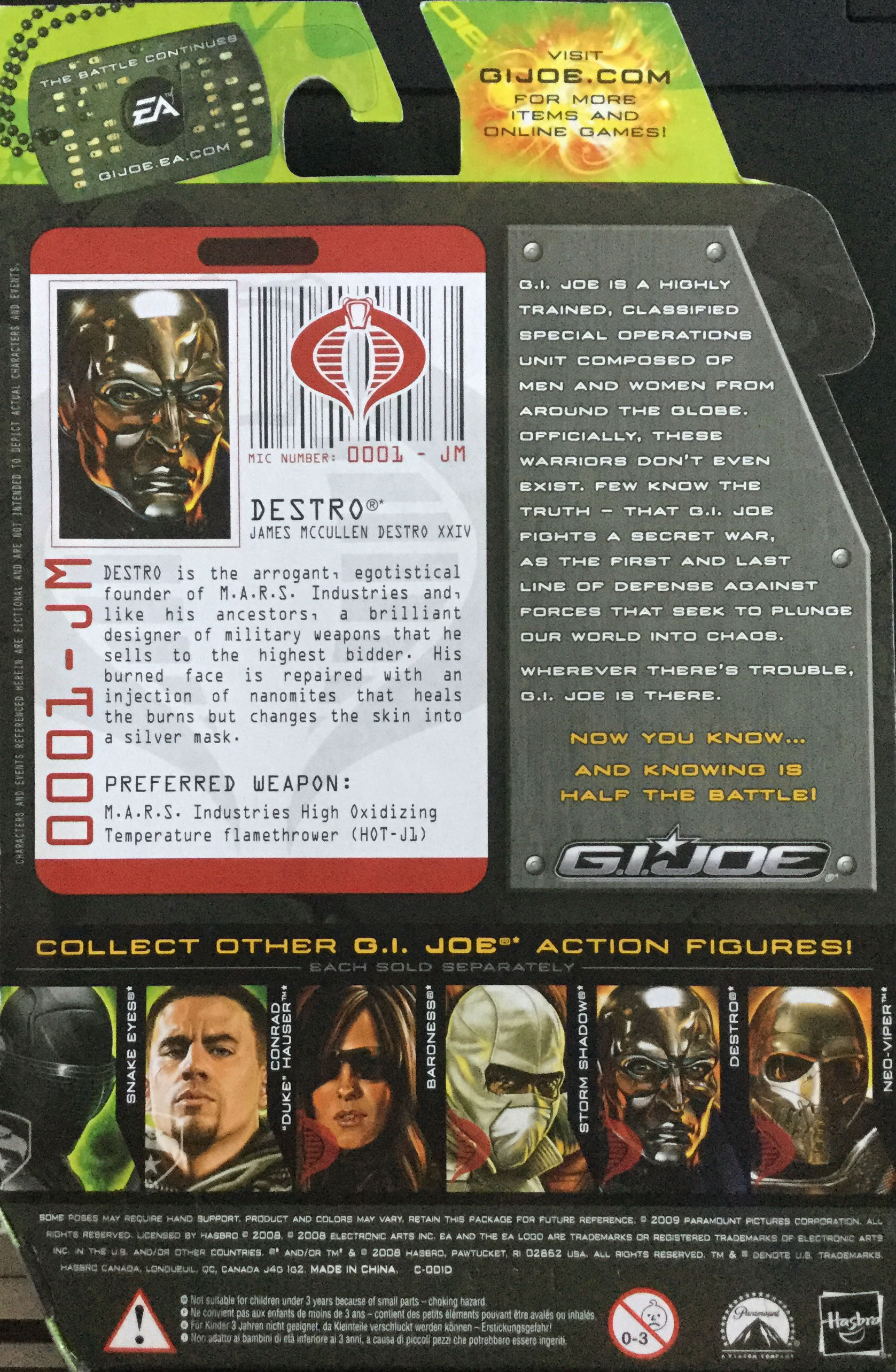 G.I. Joe Rise Of Cobra - Destro - Hasbro (G.I. Joe - The Rise Of Cobra) action figure collectible - Main Image 2