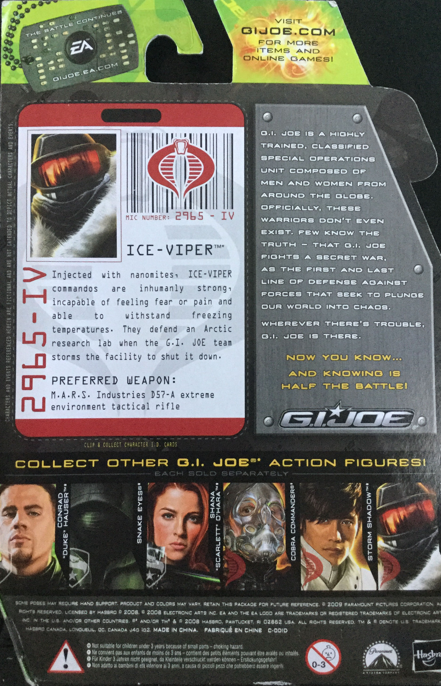 G.I. Joe Rise Of Cobra - Ice-Viper - Hasbro (G.I. Joe - The Rise Of Cobra) action figure collectible - Main Image 2