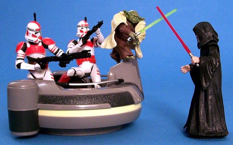 Shock Trooper (2) , Yoda , Emperor Palpatine - Star Wars Battle Pack (Skirmish In The Senate) - Hasbro (Star Wars) action figure collectible [Barcode 653569137436] - Main Image 3