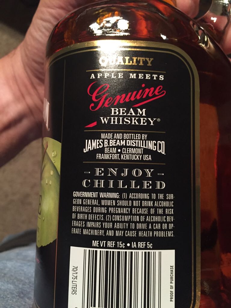 Jim Beam Apple 1.75L - Jim Beam Distillery (1.75L) alcohol collectible [Barcode 080686006596] - Main Image 2