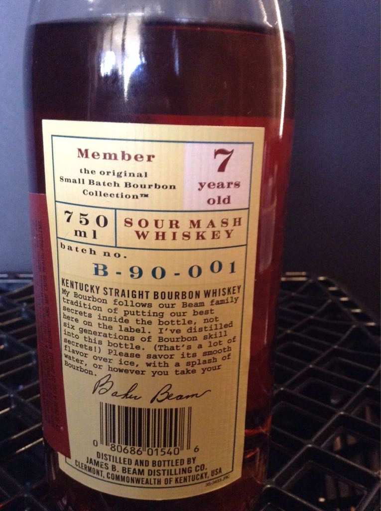 Baker’s 7 Yr Small Batch 107 Proof - Jim B.Beam Distilling Co. (750mL) alcohol collectible [Barcode 080686015406] - Main Image 2