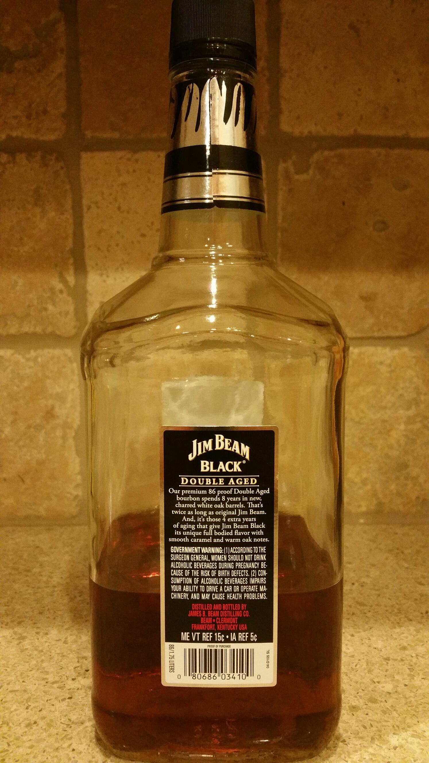Jim Beam Black - Jim Beam (1750  mL) alcohol collectible [Barcode 080686034100] - Main Image 2