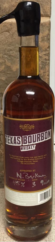 Texas Bourbon Whiskey - Rio Brazos Distillery (750mL) alcohol collectible [Barcode 015568102370] - Main Image 1