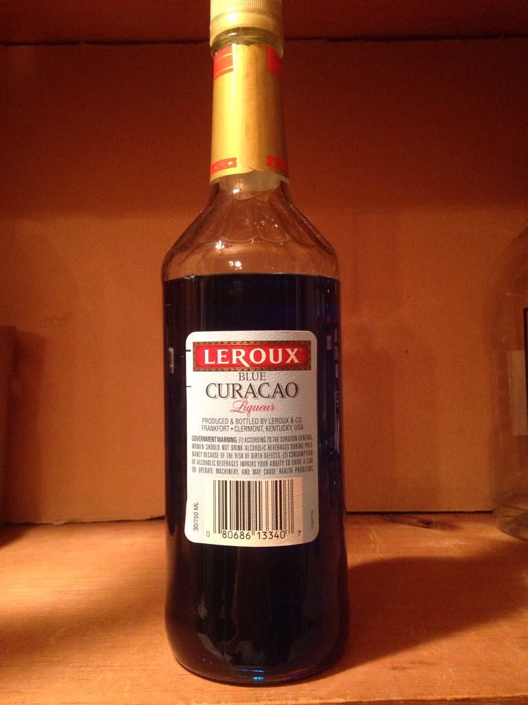 Leroux Blue Curaçao  - Leroux (750 mL) alcohol collectible [Barcode 080686133407] - Main Image 2