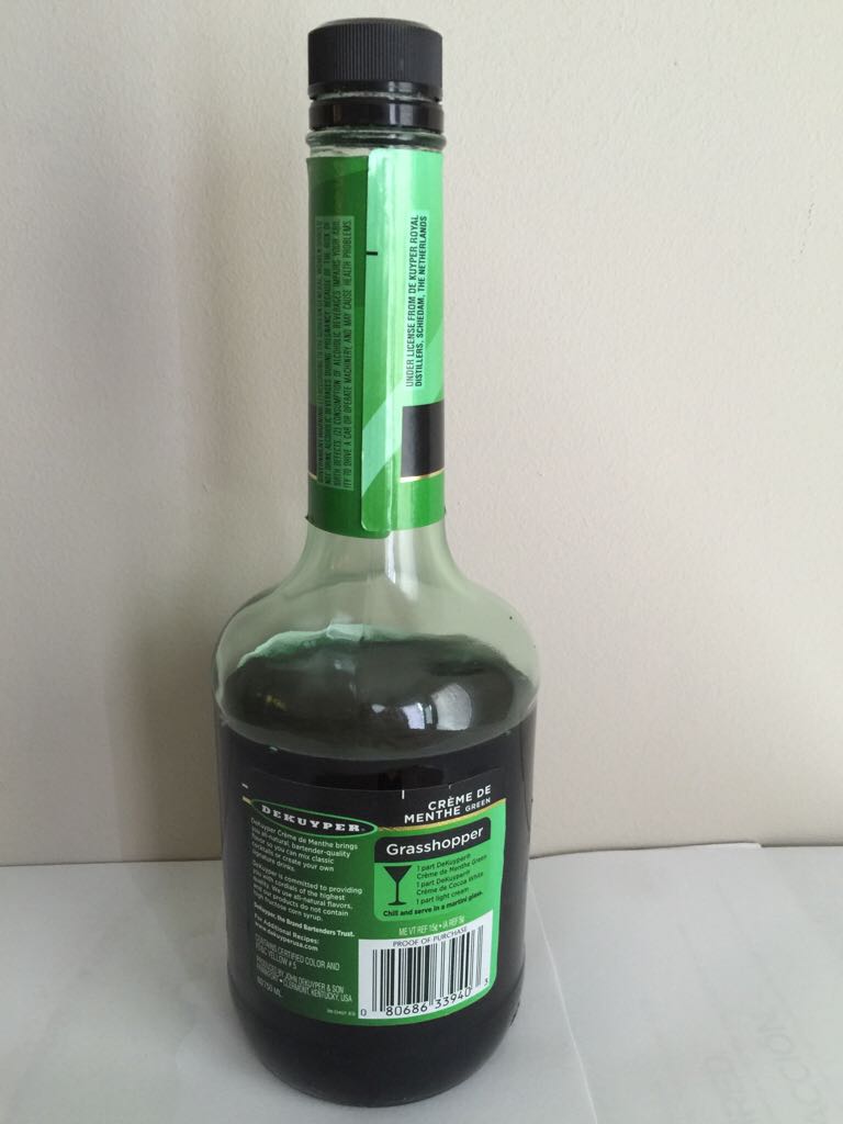 Creme De Menthe - Dekuyper (750mL) alcohol collectible [Barcode 080686339403] - Main Image 2