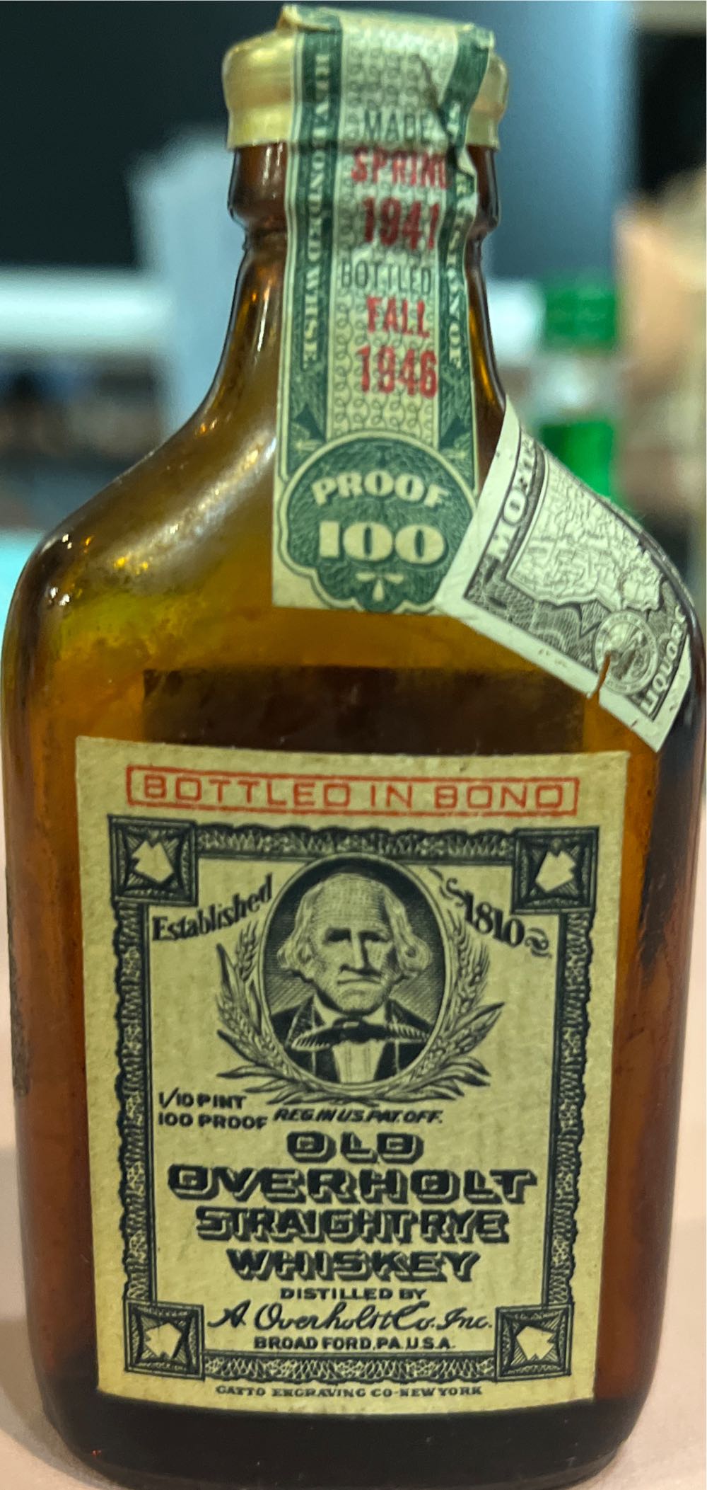 Old Overholt Straight Rye - A. Overholt & Co. (750mL) alcohol collectible [Barcode 080686436409] - Main Image 2