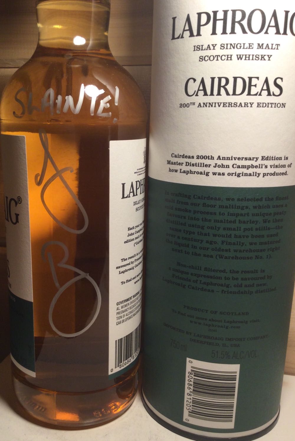 Laphroaig Cairdeas 200 Anniversary - Laphroaig (750 mL) alcohol collectible [Barcode 080686812050] - Main Image 2
