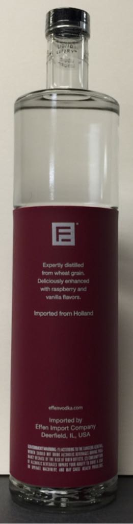 Effen Dutch Raspberry - Effen Import Co. (750mL) alcohol collectible [Barcode 080686938019] - Main Image 2