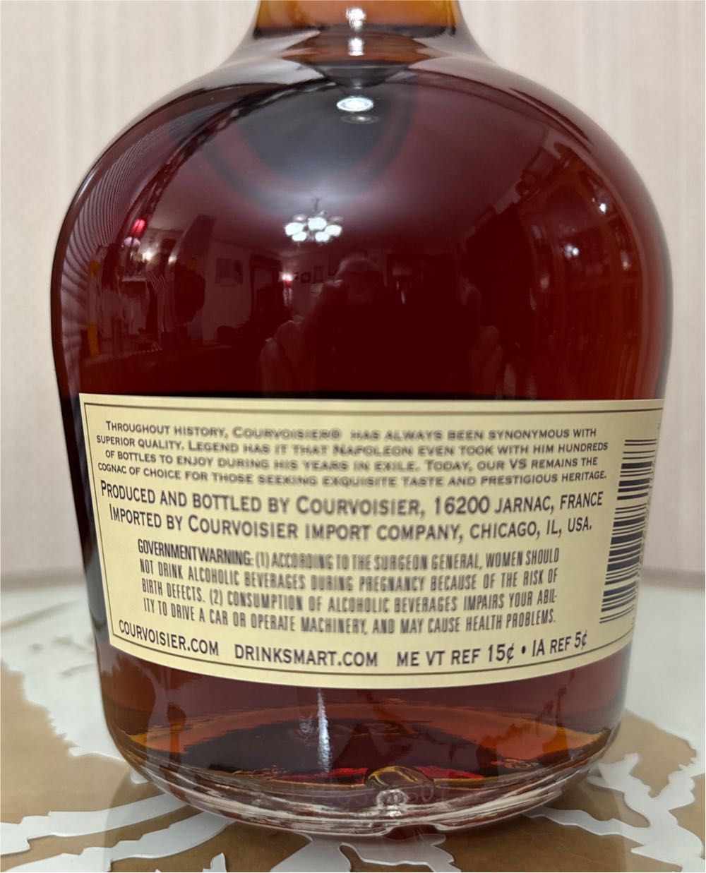 Courvoisier VS - Courvoisier Jarnac, France (50 mL) alcohol collectible [Barcode 080686961048] - Main Image 3