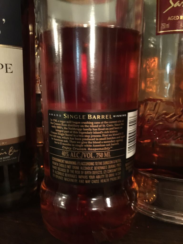 Cruzan Rum Single Barrel Extra Aged 5 Years - Cruzan International Ltd. (750 mL) alcohol collectible [Barcode 080686967026] - Main Image 2