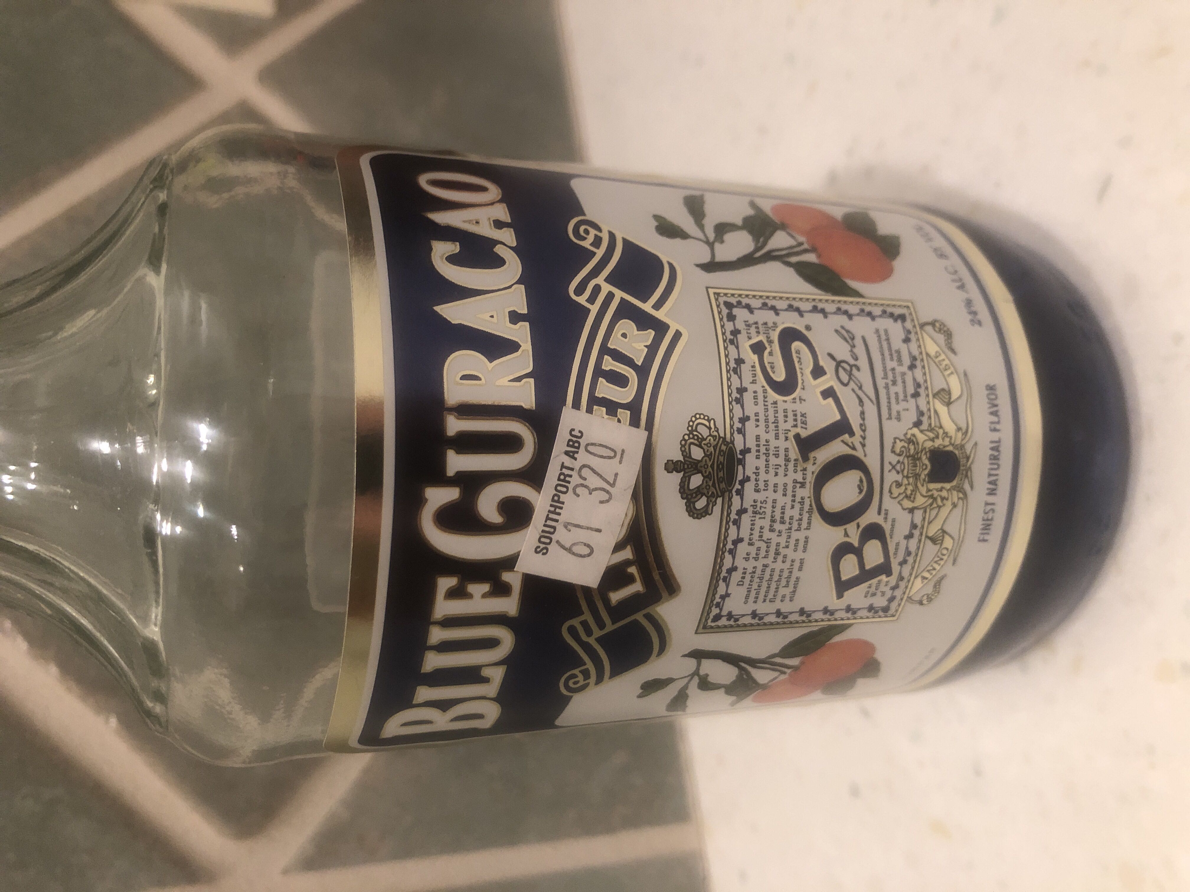 Bols Blue Curaçao - Lucas Bols (750 mL) alcohol collectible [Barcode 080915037445] - Main Image 2