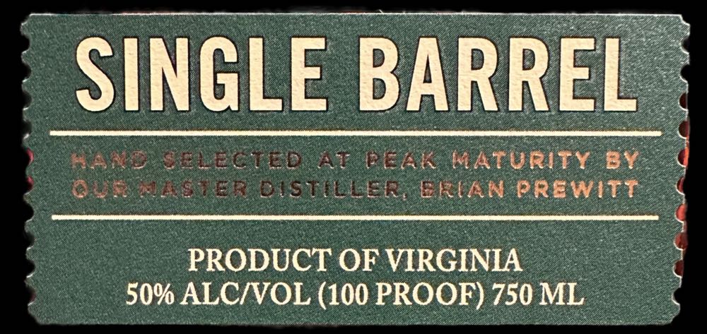 John J. Bowman Single Barrel - A. Smith Bowman Distillery (750 mL) alcohol collectible [Barcode 080996002752] - Main Image 3