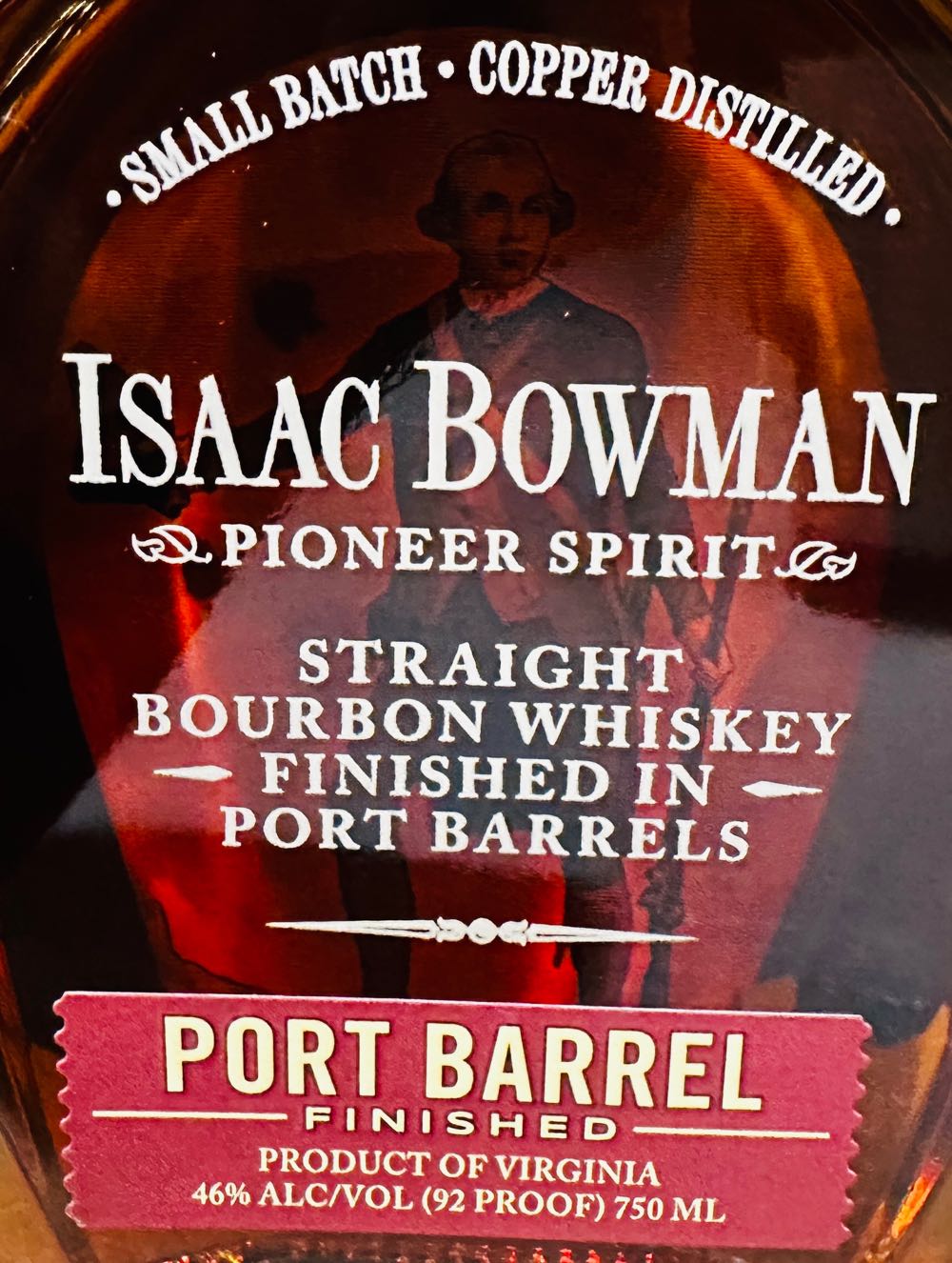 Isaac Bowman Port Barrel Finished - A. Smith Bowman Distillery (750mL) alcohol collectible [Barcode 080996002912] - Main Image 3