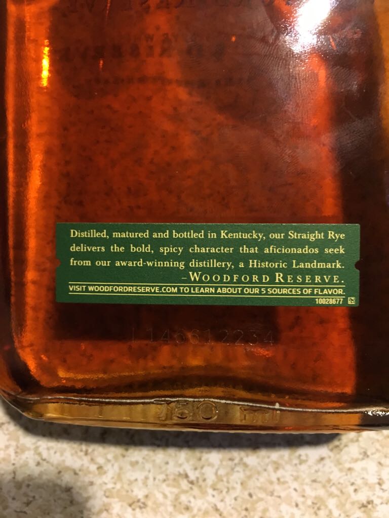 Woodford Reserve Rye - The Woodford Reserve Distillery (750mL) alcohol collectible [Barcode 081128000646] - Main Image 2