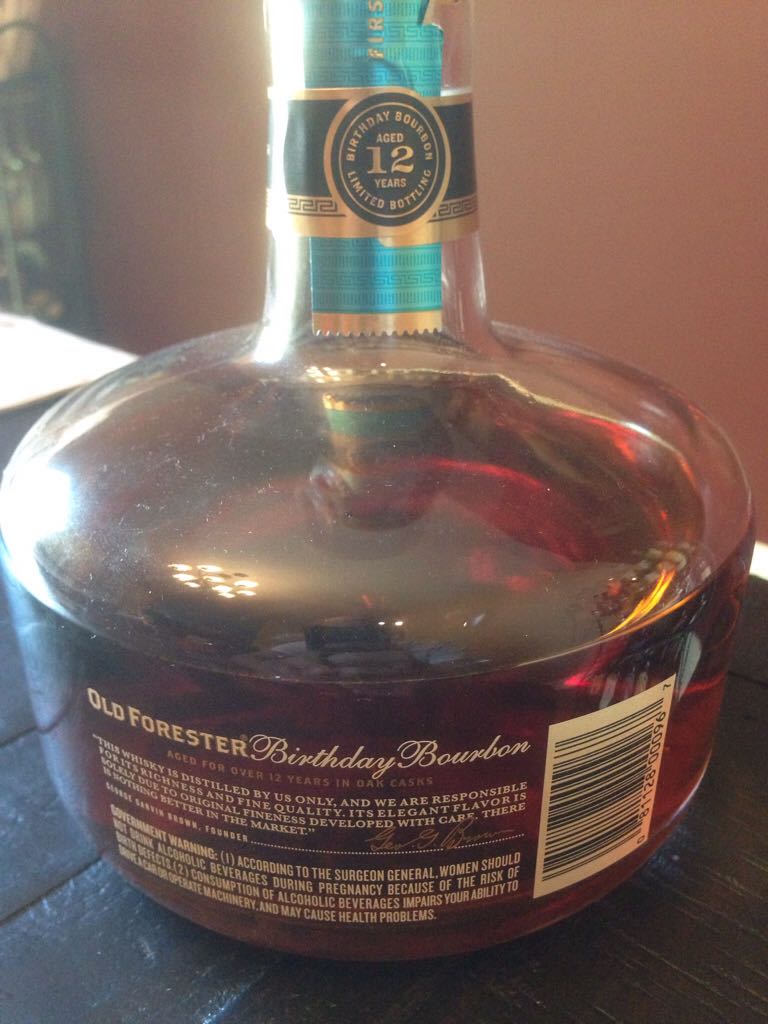Old Forester 2015 Birthday Bourbon - Brown Foreman Distillers (750 mL) alcohol collectible [Barcode 081128000967] - Main Image 2