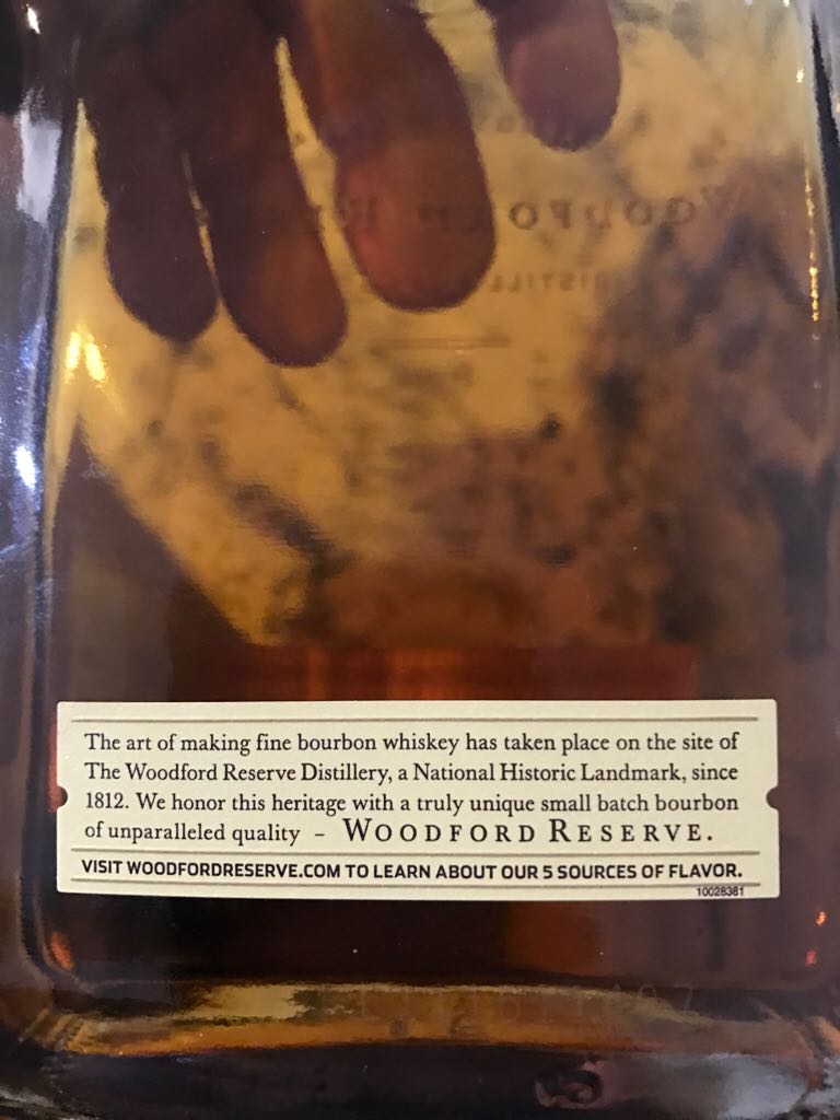 Woodford Reserve Bourbon - Woodford Reserve Distillery (1 L) alcohol collectible [Barcode 081128001483] - Main Image 2