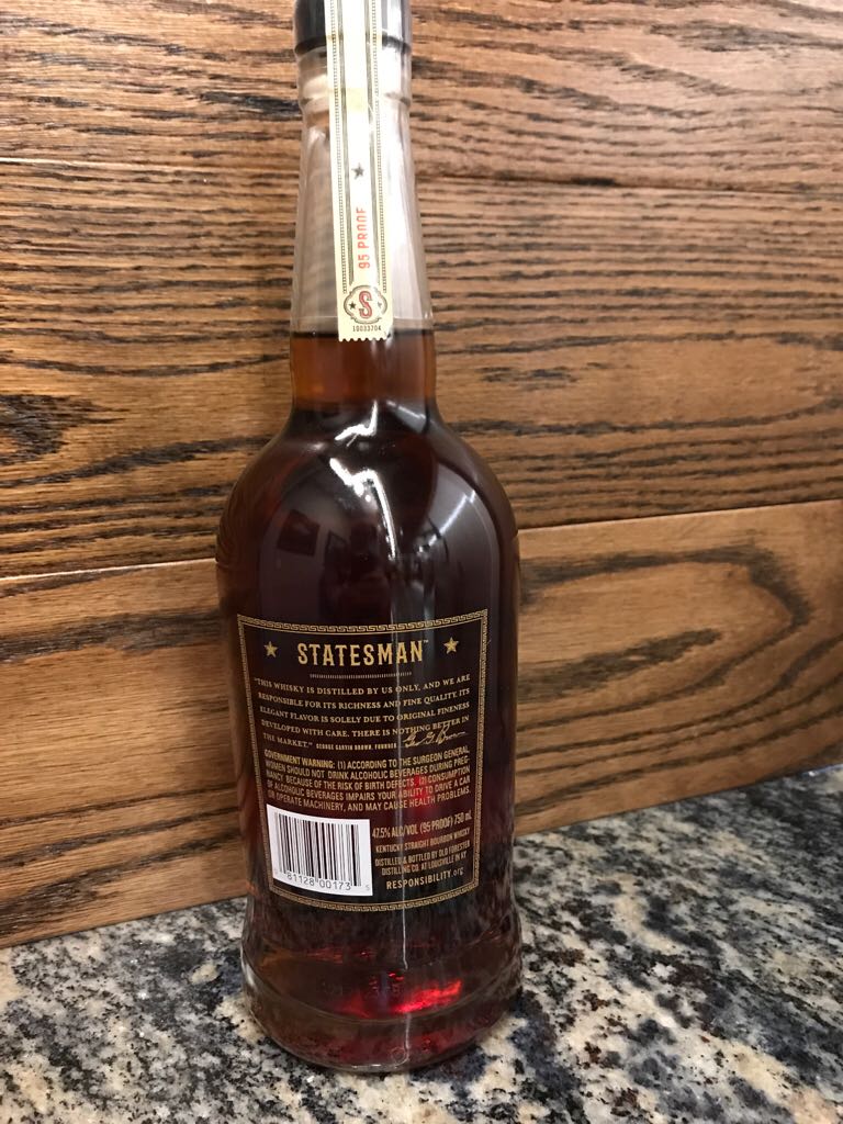 Old Forester Statesman - Old Forester Distilling Co. (750 mL) alcohol collectible [Barcode 081128001735] - Main Image 2