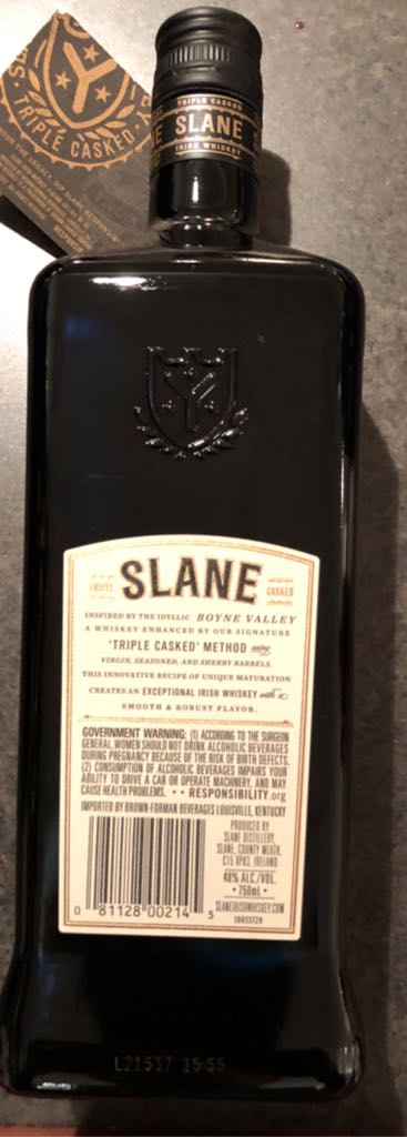 Slane Triple Casked Irish Whiskey - Slane Distillery (750mL) alcohol collectible [Barcode 081128002145] - Main Image 2
