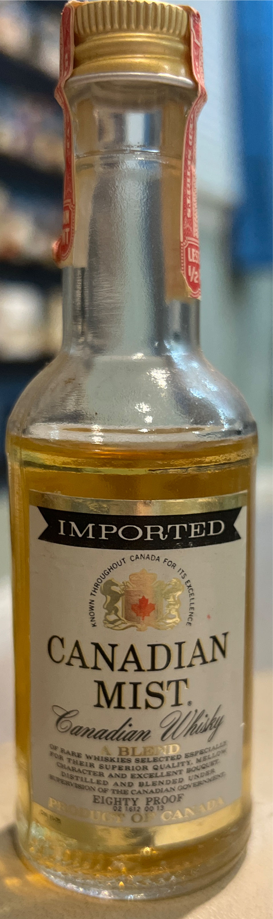 Canadian Mist (Version 2) - Brown-Forman Beverages (50mL) alcohol collectible [Barcode 081128723347] - Main Image 3