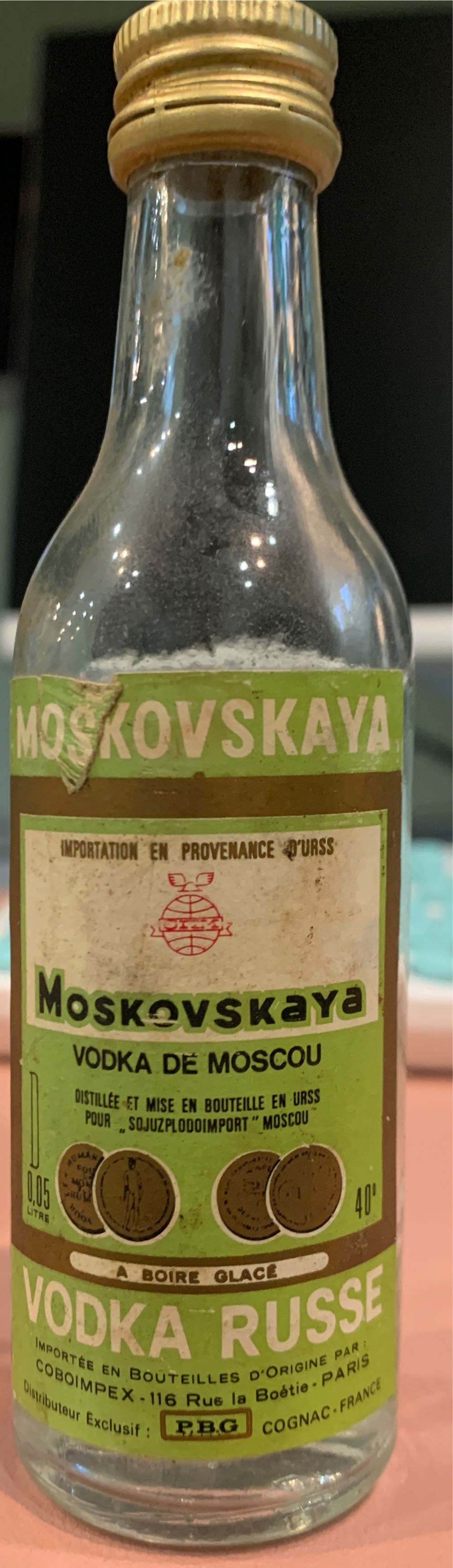 Moskovskaya Vodka - Vao Sojuzplodoimport (1L) alcohol collectible [Barcode 081440001550] - Main Image 2