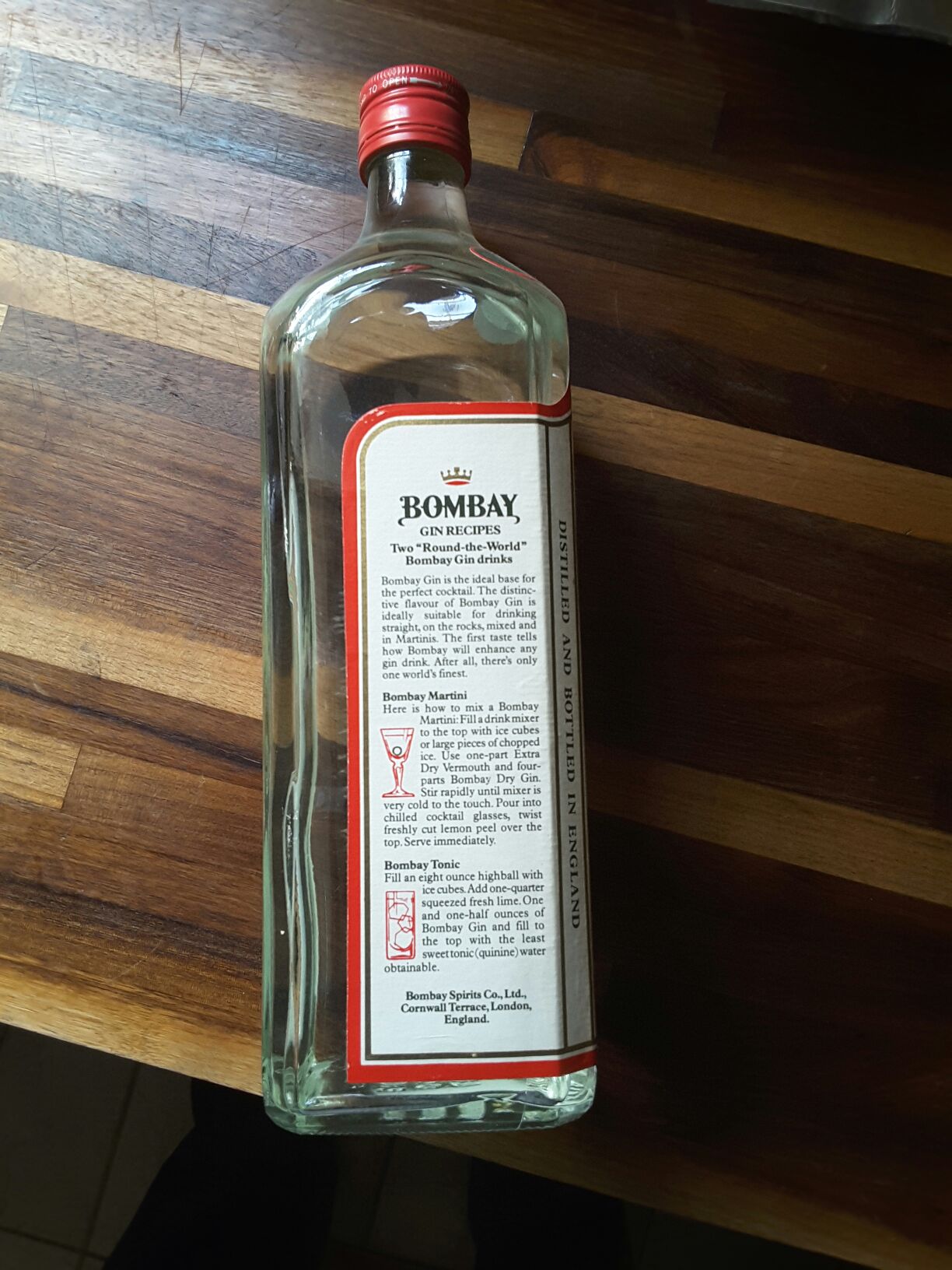 Bombay - Carillon Importers LTD (1L) alcohol collectible [Barcode 081440103117] - Main Image 2