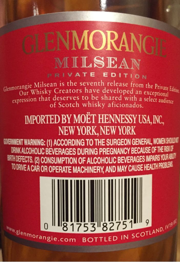 Glenmorangie Milsean Private Edition - The Glenmorangie Distillery (750mL) alcohol collectible [Barcode 081753827519] - Main Image 2