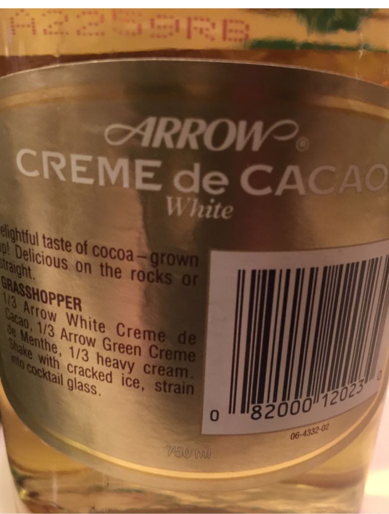 Creme de Cacao - De Kuyper (750 mL) alcohol collectible [Barcode 082000120230] - Main Image 2