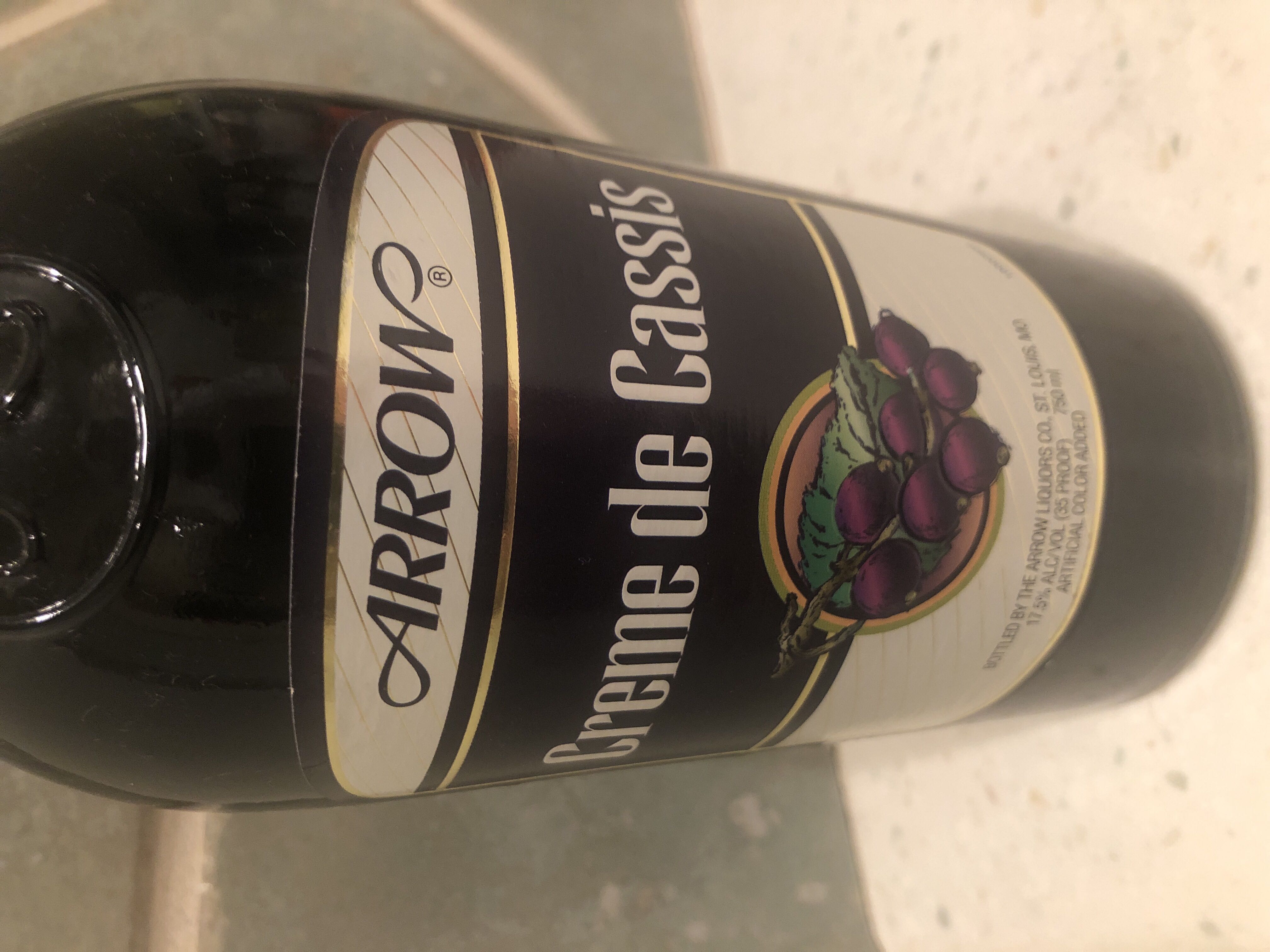 Creme de Cassis - Arrow Liquors Co. (750 mL) alcohol collectible [Barcode 082000121206] - Main Image 3