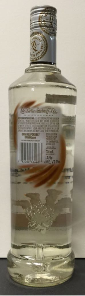 Cinna-twist Vidka - The Smirnoff Co (750 ml) alcohol collectible [Barcode 082000764663] - Main Image 2