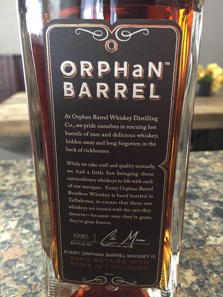 Orphan Barrel Forged Oak  15 Yr - Orphan Barrel Distillery (750mL) alcohol collectible [Barcode 082000767350] - Main Image 2