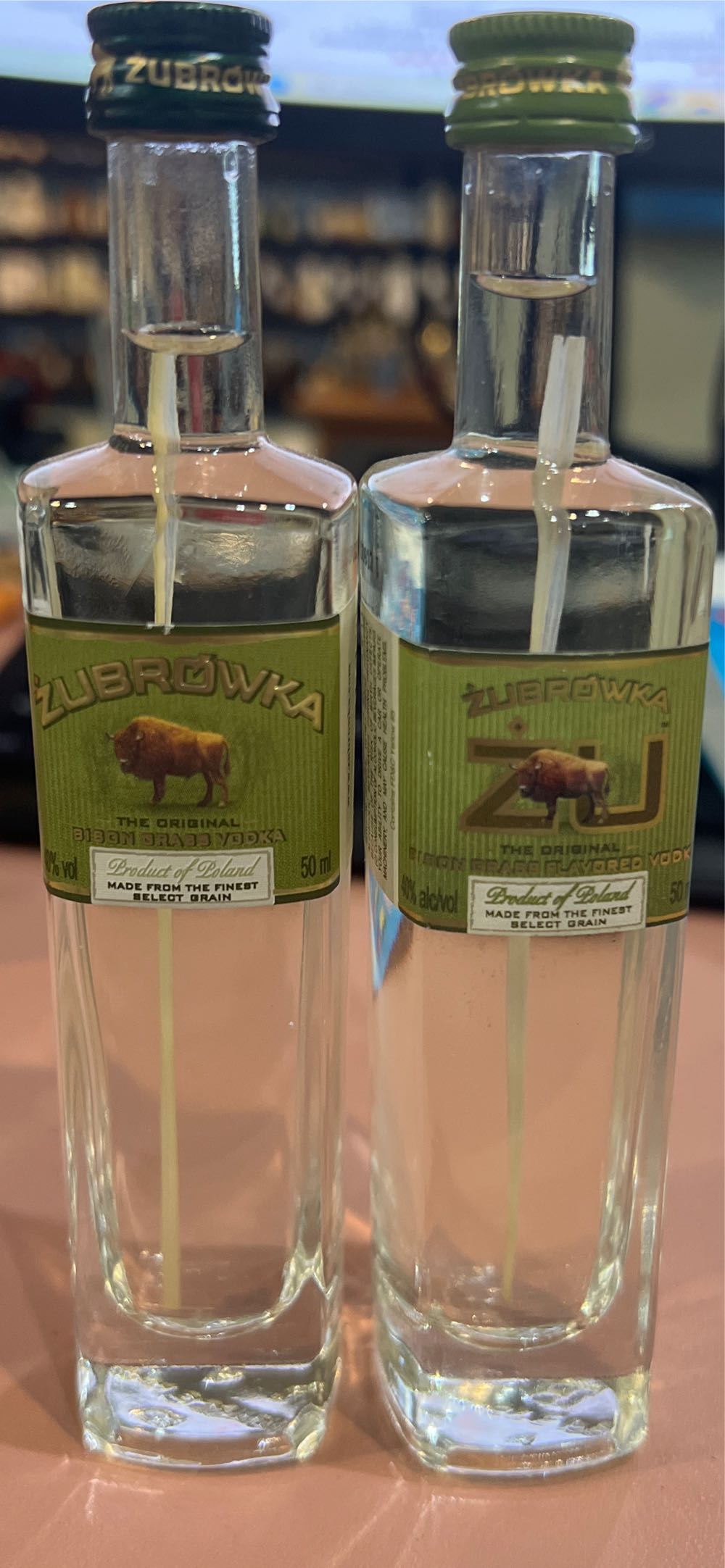 Żubrówka Bison Grass Flavored Vodka - n/a (50 mL) alcohol collectible [Barcode 021236700878] - Main Image 3