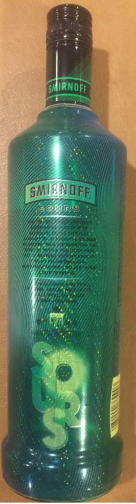 Smirnoff Sours Green Apple - n/a (750 mL) alcohol collectible [Barcode 082000769903] - Main Image 2