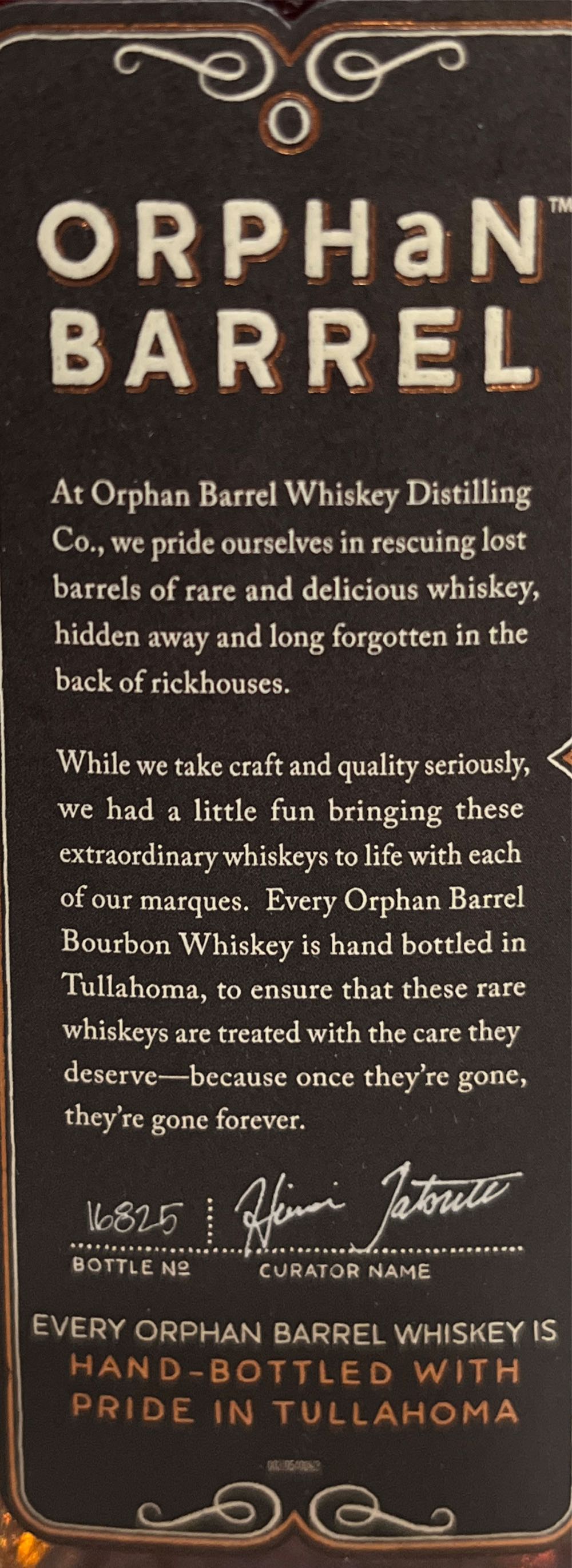 Orphan Barrel Lost Prophet 22 yr - Diageo/Orphan Barrel Whiskey Distilling Co. (750 mL) alcohol collectible [Barcode 082000770848] - Main Image 3