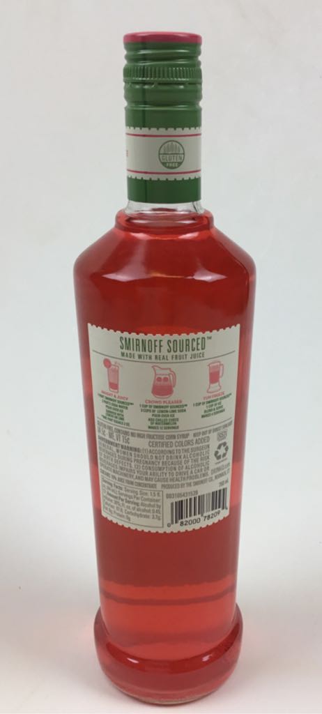 Smirnoff Juicy Watermelon Flavored Vodka - The Smirnoff Co (750mL) alcohol collectible [Barcode 082000782094] - Main Image 2