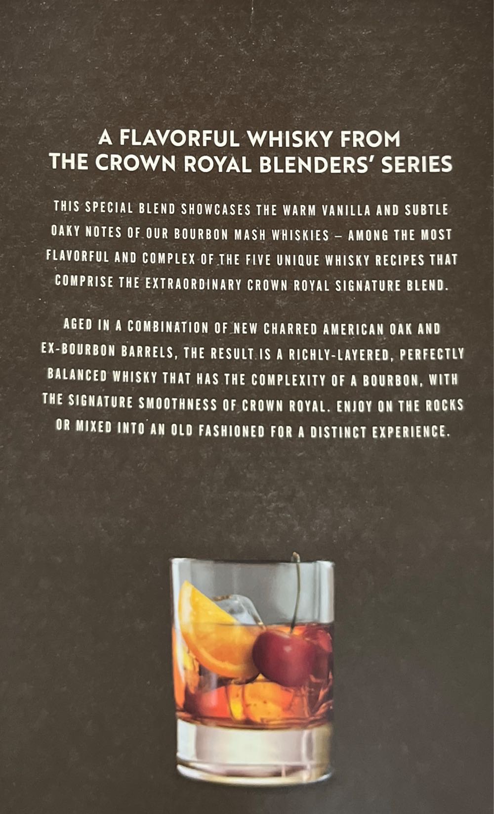 Crown Royal - Bourbon Mash - Crown Royal Company (750mL) alcohol collectible [Barcode 082000782698] - Main Image 4