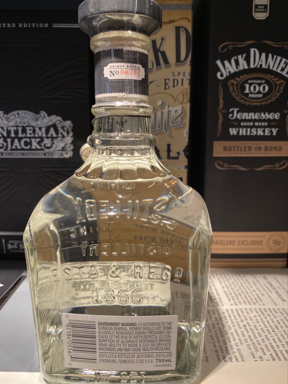 Unaged Tenneessee Rye - Jack Daniel‘s Distillery (750 mL) alcohol collectible [Barcode 082184055670] - Main Image 2