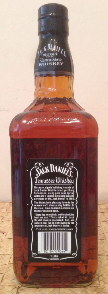Jack Daniel’s Tennessee Sour Mash Whiskey - Jack Daniel’s Distillery, Lynchburg, TN (1L) alcohol collectible [Barcode 082184090442] - Main Image 2
