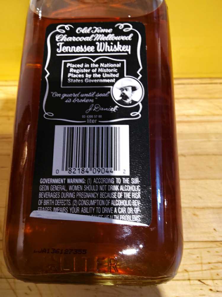 Jack Daniel’s Tennessee Sour Mash Whiskey - Jack Daniel’s Distillery, Lynchburg, TN (1L) alcohol collectible [Barcode 082184090442] - Main Image 4