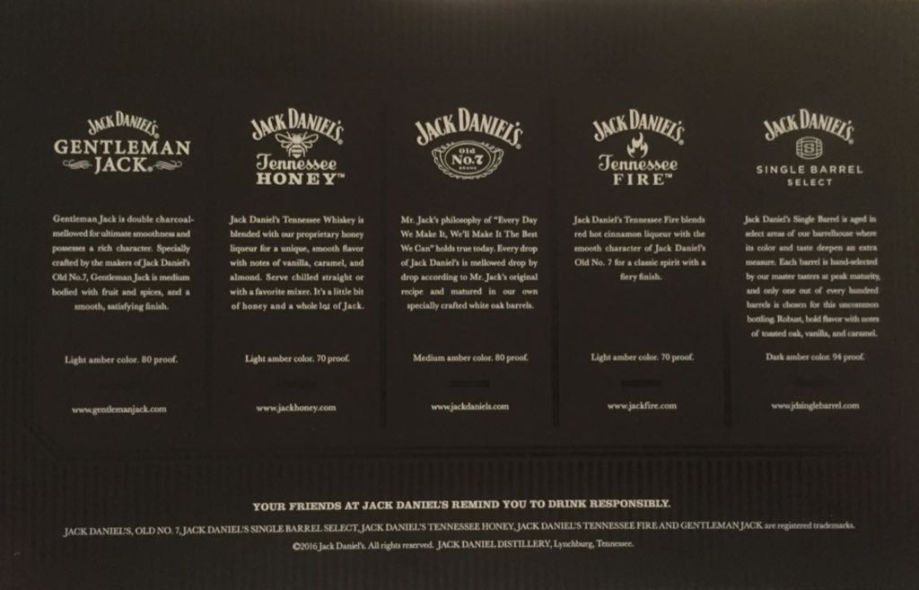 Jack Daniel’s Coffret Dégustation (5x50mL) - Jack Daniel Distillery (250mL) alcohol collectible [Barcode 082184202784] - Main Image 2