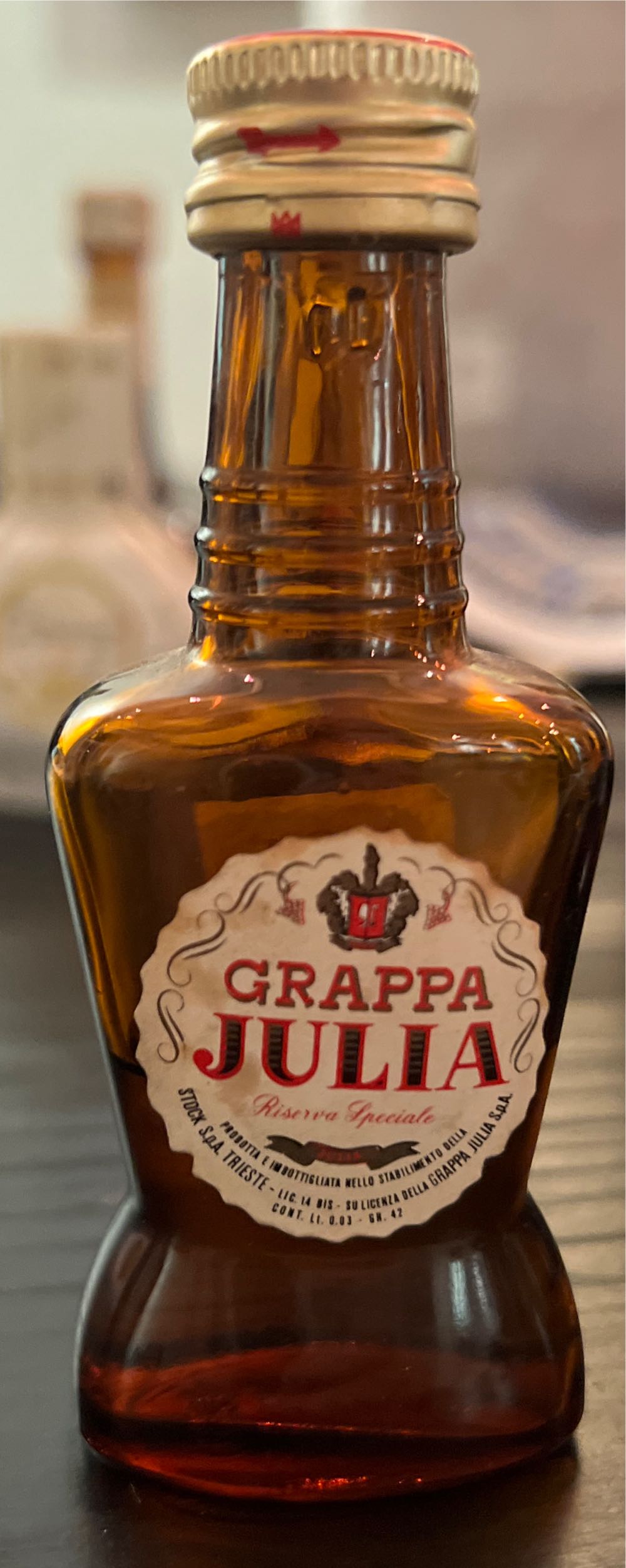 Grappa Julia - Stock S.c.l. Trieste (50 mL) alcohol collectible [Barcode 082352100232] - Main Image 3