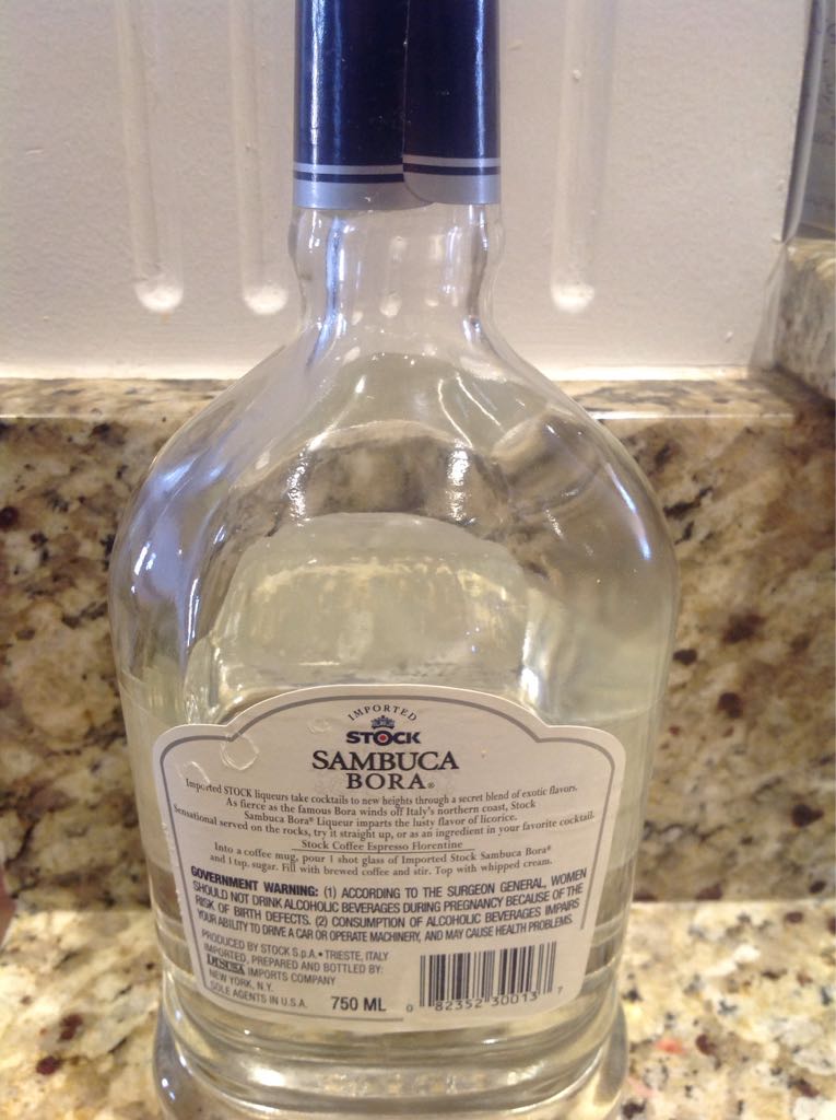 Sambuca Bora - Stock S.c.l. Trieste (750 mL) alcohol collectible [Barcode 082352300137] - Main Image 2