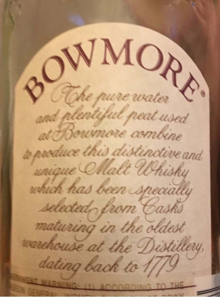 Bowmore 21 - The Bowmore Distillery (750 mL) alcohol collectible [Barcode 082496216868] - Main Image 2