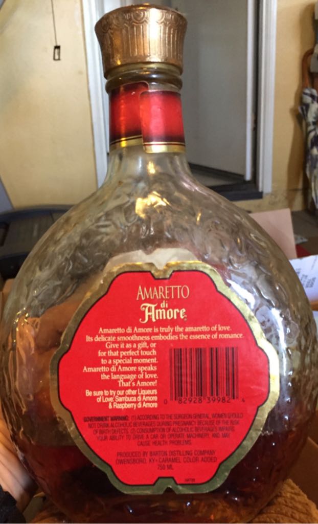 Di Amore Amaretto - Di Amore (750mL) alcohol collectible [Barcode 082928399824] - Main Image 2