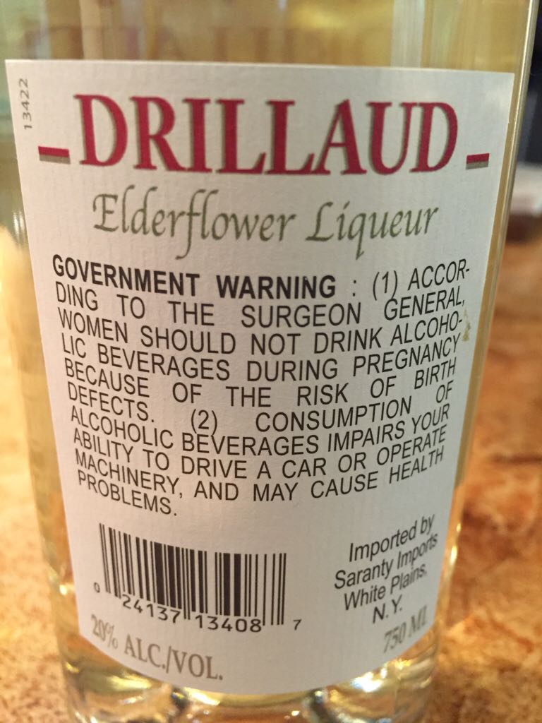 Drillaud Elderflower Liqueur - Drillaud (750mL) alcohol collectible [Barcode 024137134087] - Main Image 2