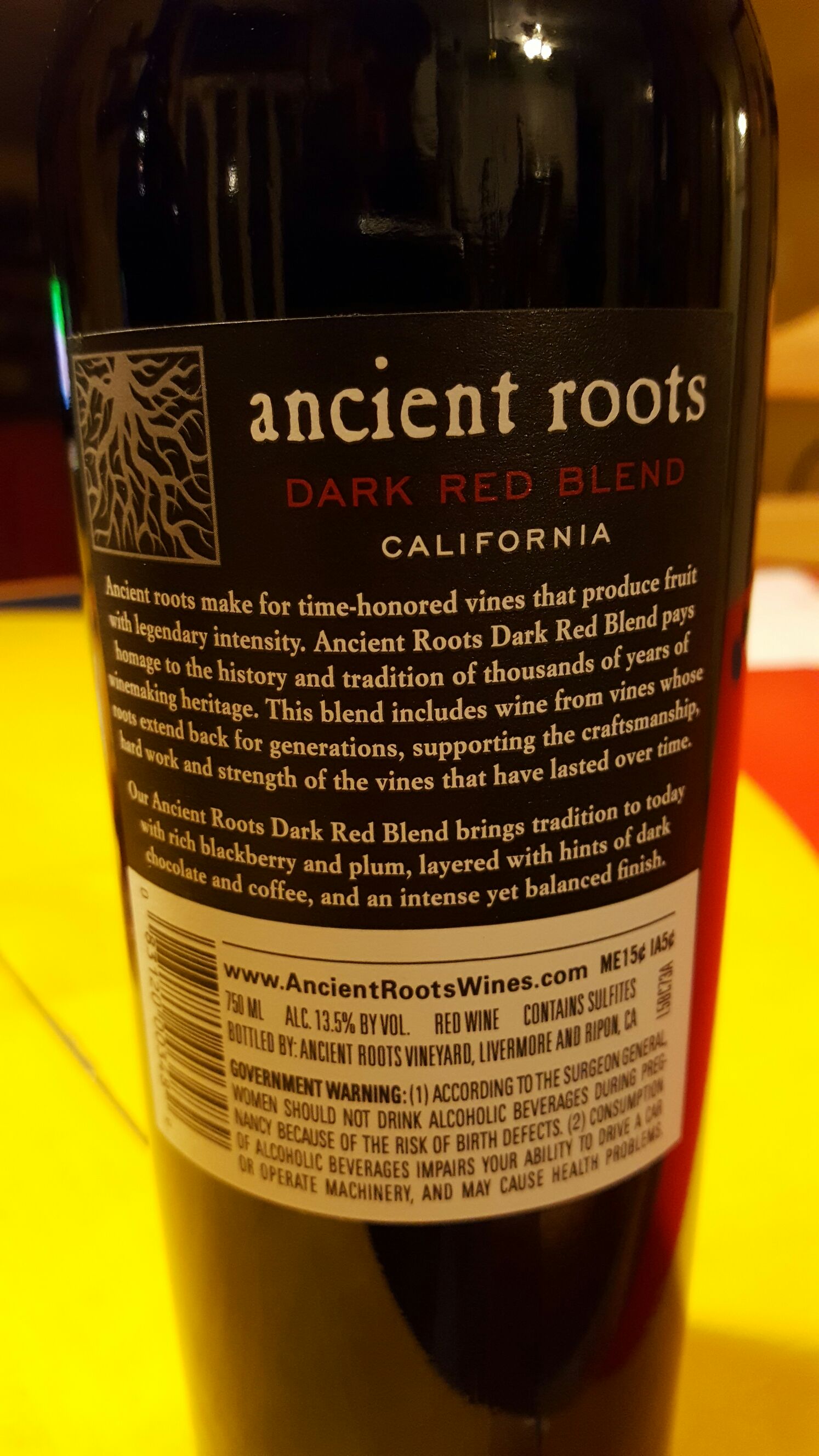 Ancient Roots - Ancient Roots Wines alcohol collectible [Barcode 083120003489] - Main Image 2