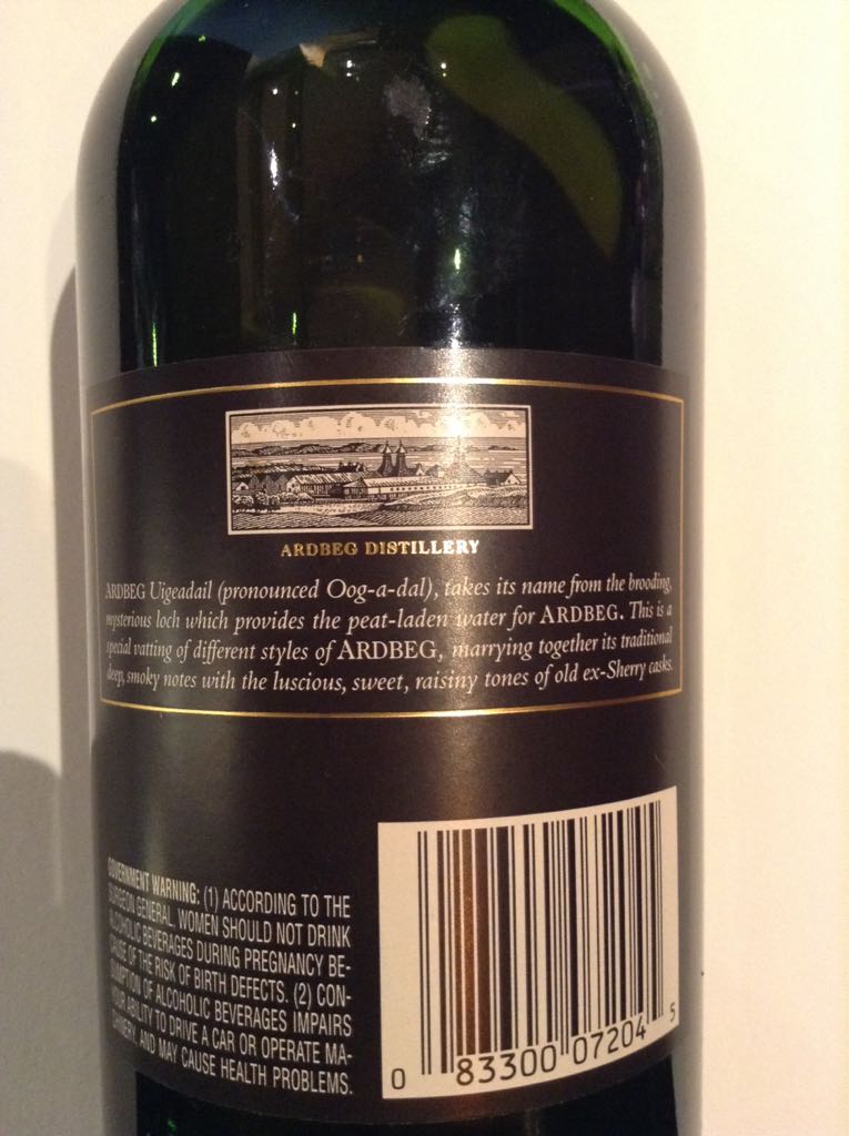 Ardbeg Uigeadail - Ardbeg (750mL) alcohol collectible [Barcode 083300072045] - Main Image 2